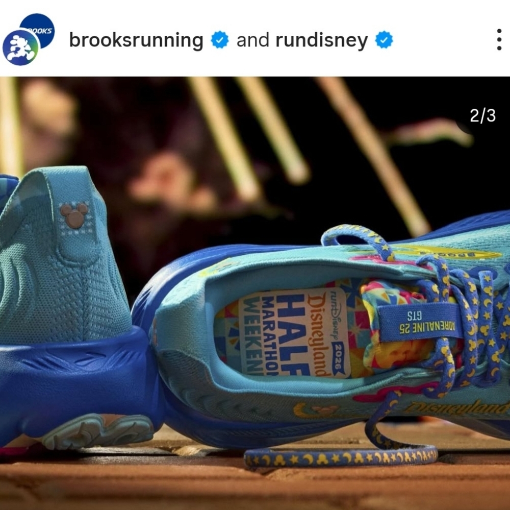 Brooks Adrenaline GTS 25 Disneyland Half Marathon Weekend Limited Edition. - Picture 2 of 12